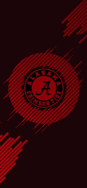 Alabama Crimson Tide Donkerrooi Kuns-agtergrond — iPhone 18 Muurpapier