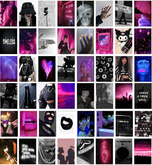 Alt Estetiese Neon Collage — Alternatiewe estetiek Muurpapier