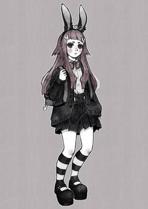 Alternatiewe Estetika Girly Punk Spotprent — Alternatiewe estetiek Muurpapier