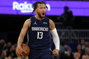 Amerikaanse Professionele Basketbalspeler Jalen Brunson Verbaas