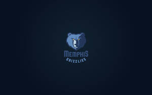 Amptelike Memphis Grizzlies-spanlogo-agtergrond — Lae Kontras Muurpapier