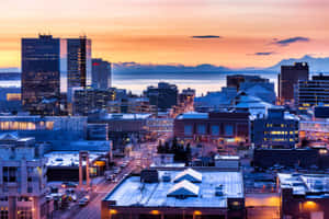 Anchorage Alaska Prente — Sononderlaan Muurpapier