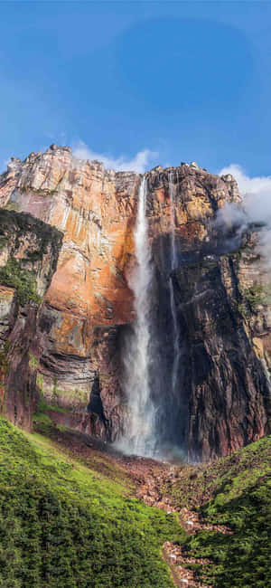 Angel Falls onder die blou lug — Vivo X300 FE Muurpapier