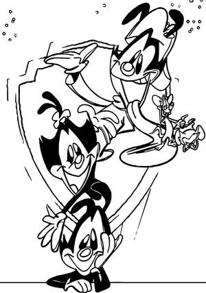 Animaniacs' Warner Siblings Sketch Art wallpaper — Oppo Pad 5 Muurpapier