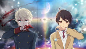 Anime Karakters Aldnoah Zero agtergrond — Anime karakters GIF Muurpapier