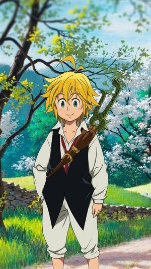 Anime Karakters Seven Deadly Sins agtergrond — Anime karakters GIF Muurpapier