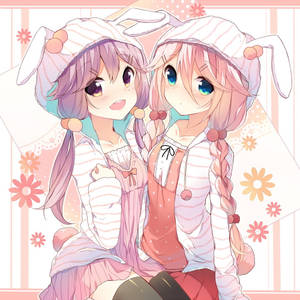 Anime kinders hasie-ore agtergrond — Anime kinders Muurpapier
