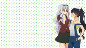 Anime lesbiër Takane en Hibiki muurpapier