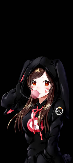 Anime Meisie Oled Foon — Samsung S23 Muurpapier