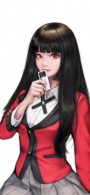Anime meisie Yumeko Jabami muurpapier — iPhone 11 Pro Muurpapier
