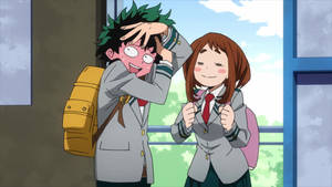 Anime paartjie My hero academia agtergrond — Anime kamer GIF Muurpapier