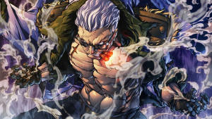 Anime Profiel Smoker — Een stuk lessenaar Muurpapier