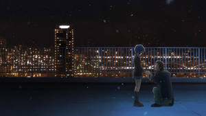 Anime Skooltoneel Yuki Nagato Kyon Op Dak Nag