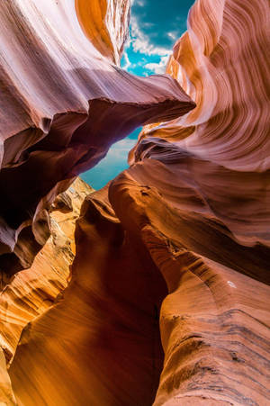 Antelope Canyon Blou Lug — Xiaomi Pad 8 Pro Muurpapier