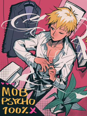 Arataka Reigen - 'n Meester van Psigiese Kragte — Galaxy Z TriFold Muurpapier