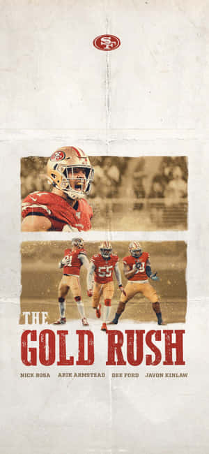 Arik Armstead In Die Gold Rush Plakkaat — Vivo V Muurpapier