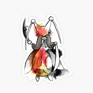 Artistieke Abstrakte Illustrasie van Kricketune — Pokémon Muurpapier