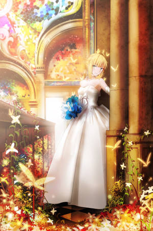 Artoria Pendragon Trourok muurpapier — 2:3 Muurpapier