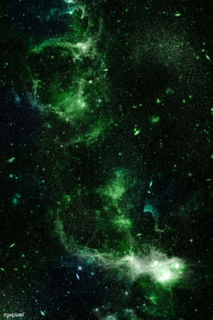 Asemrowende Groen Galaxy Agtergrond — Vivo Pad SE Muurpapier