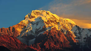 Annapurna-massief Himalaja-berg 4k muurpapier.