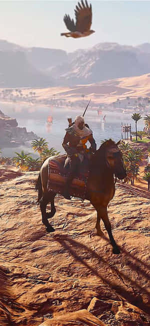 Iphone X Assassin's Creed Origins Agtergrond — Xiaomi 17T Pro Muurpapier