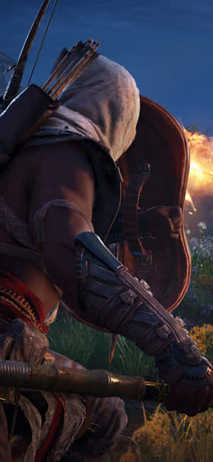 Iphone X Assassin's Creed Origins Agtergrond — Xiaomi 17T Pro Muurpapier