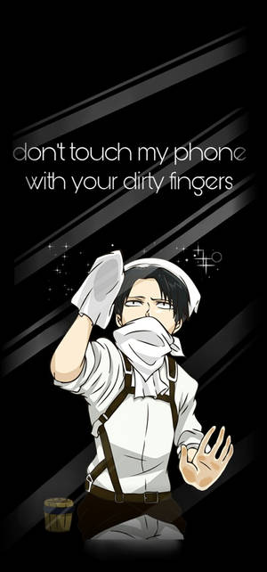 Attack On Titan Karakters Levi Skerm Agtergrond — iPhone 18 Pro Muurpapier