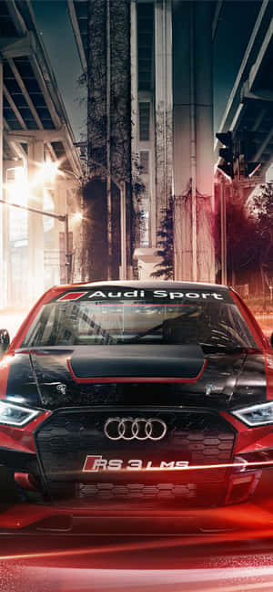 Audi Sportback teen 'n Nagstadlandskap — Nothing Phone (3) Muurpapier