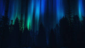Aurora Aesthetic Donkerblou HD — Esteties Donkerblou Muurpapier