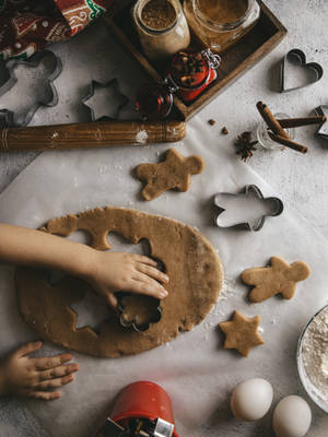 Bak Gemmerkoekies muurpapier — 3:4 Muurpapier