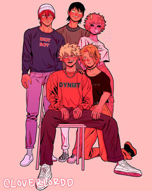 Bakusquad Pienk Estetika muurpapier — 4:5 Muurpapier