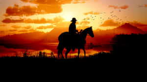 1920x1080 Red Dead Redemption 2 Agtergrond — Sonsondergang Muurpapier