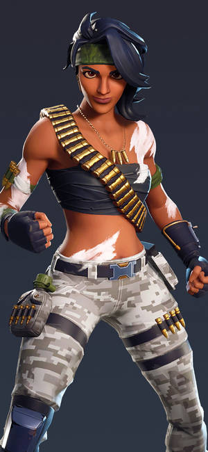 Bandolette Fortnite-velle agtergrond — iPhone 14 Plus Muurpapier