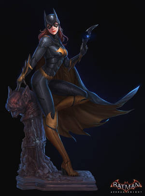 Batgirl in Batman Arkham Knight iPhone — Batman Muurpapier