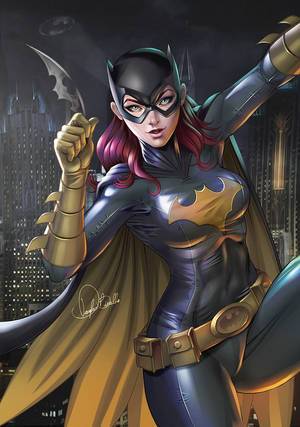 Batgirl-kunswerk iPhone — Batman Muurpapier