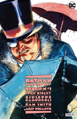 Batman en Pikkewyn konfronteer mekaar in 'n donker ontmoeting — Galaxy Z Vou 8 Muurpapier
