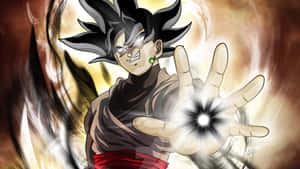 Bedreigende Goku Black van Dragon Ball Super — Goku Swart Muurpapier