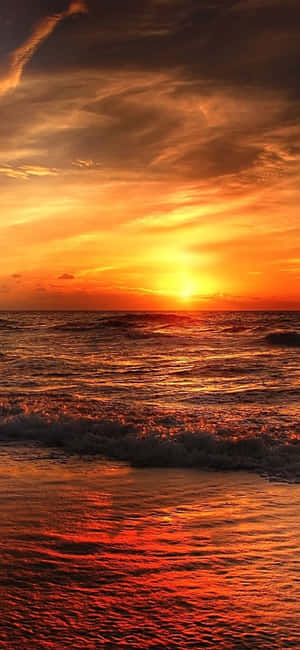 Sonsondergang Strand iPhone — POCO F7 Ultra Muurpapier