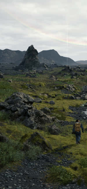 iPhone Xs Max Death Stranding Agtergrond — Xiaomi 18 Pro Max Muurpapier