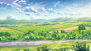Anime Landskap agtergrond — Anime landskap Muurpapier