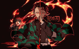 Demon Slayer prente — Demon Slayer Nezuko Muurpapier