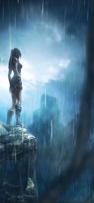 Iphone Xs Max Rise Of The Tomb Raider Agtergrond — iPhone 15 Pro Max Muurpapier