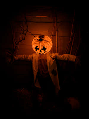 Halloween Pampoen Agtergrond — Grusige halloween Muurpapier