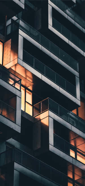 Boeiende Hedendaagse Argitektuurbalkon — Tecno Spark Go 3 Muurpapier