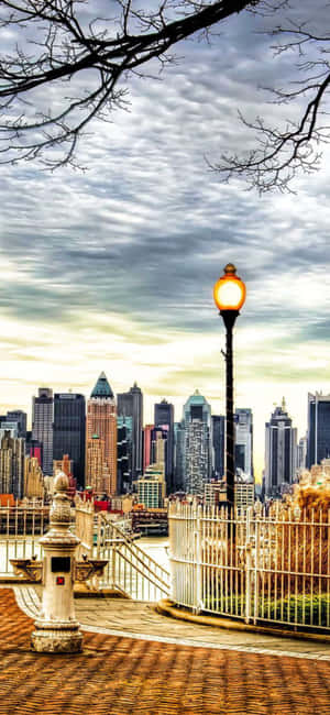 Iphone Xs Ny City Agtergrond — Galaxy Note Muurpapier