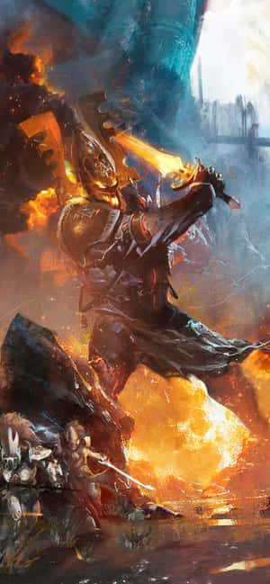Iphone X Total War Warhammer Agtergrond — iPhone 13 Pro Muurpapier