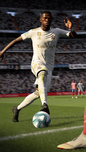Benjamin Mendy goud Fly Emirates agtergrond — Gedetailleerd Muurpapier