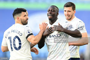 Benjamin Mendy wit Etihad-hemp muurpapier — 3:2 Muurpapier