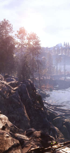iPhone X Metro Exodus Agtergrond — iPhone 16 Pro Muurpapier