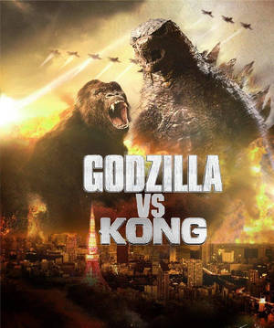 Godzilla vs Kong rolprentplakkaat agtergrond — Motorola Razr Ultra 2025 Muurpapier